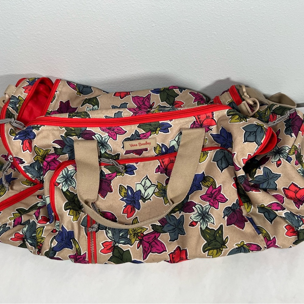 Vera Bradley Floral‎ Duffel Bag Falling Flowers